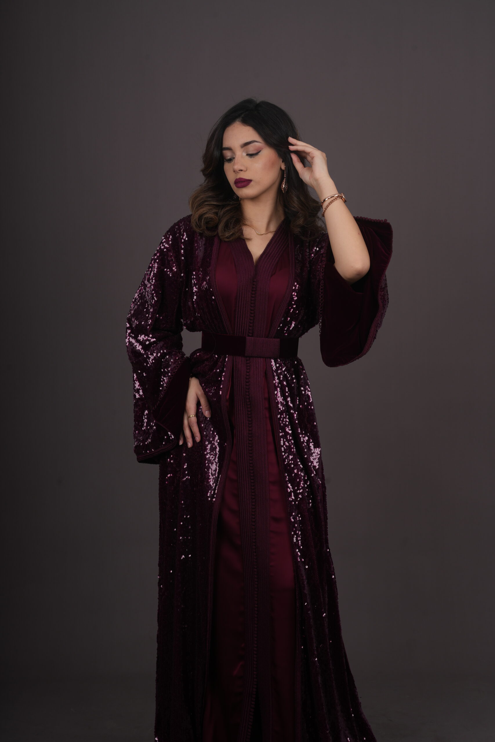 Close-up beauty shot highlighting professional modeling expression